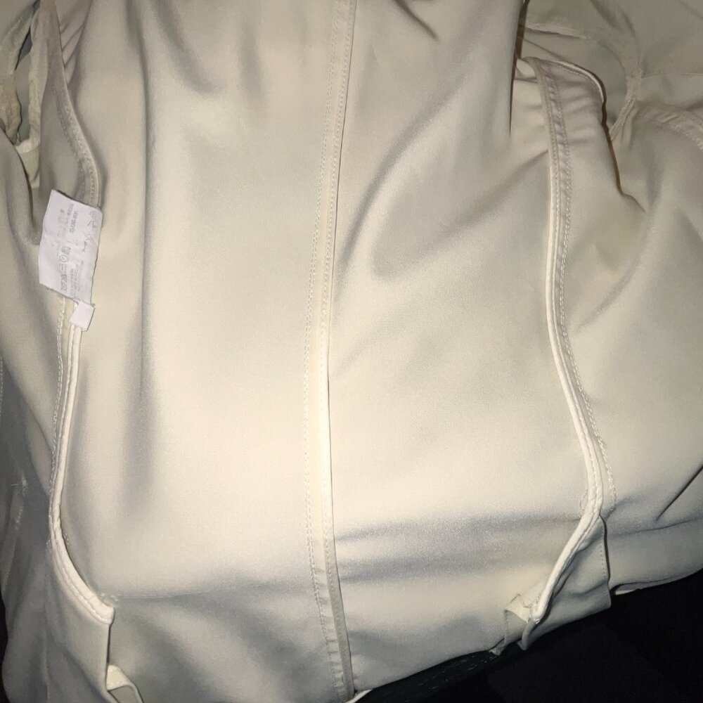 PRADA MADE IN ITALY UNILINED STRETCH SPORTY BLAZER JACKET in CREAM - EUC - IT 38 - Picture 15 of 16